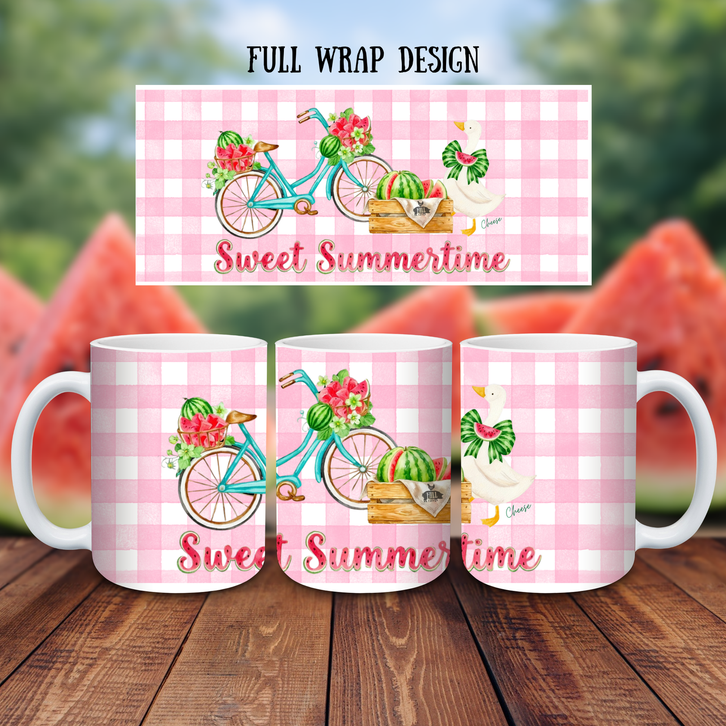 Cheese's Slice of Summer Porcelain Mug - 15oz