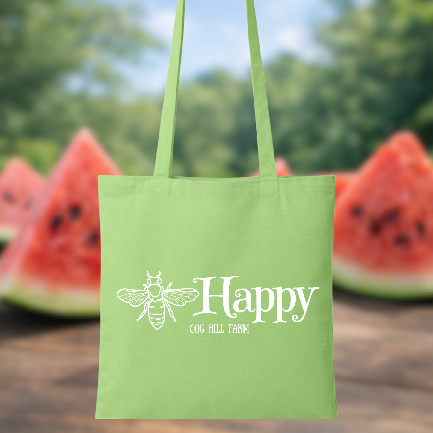 Bee Happy Cotton Tote Bag