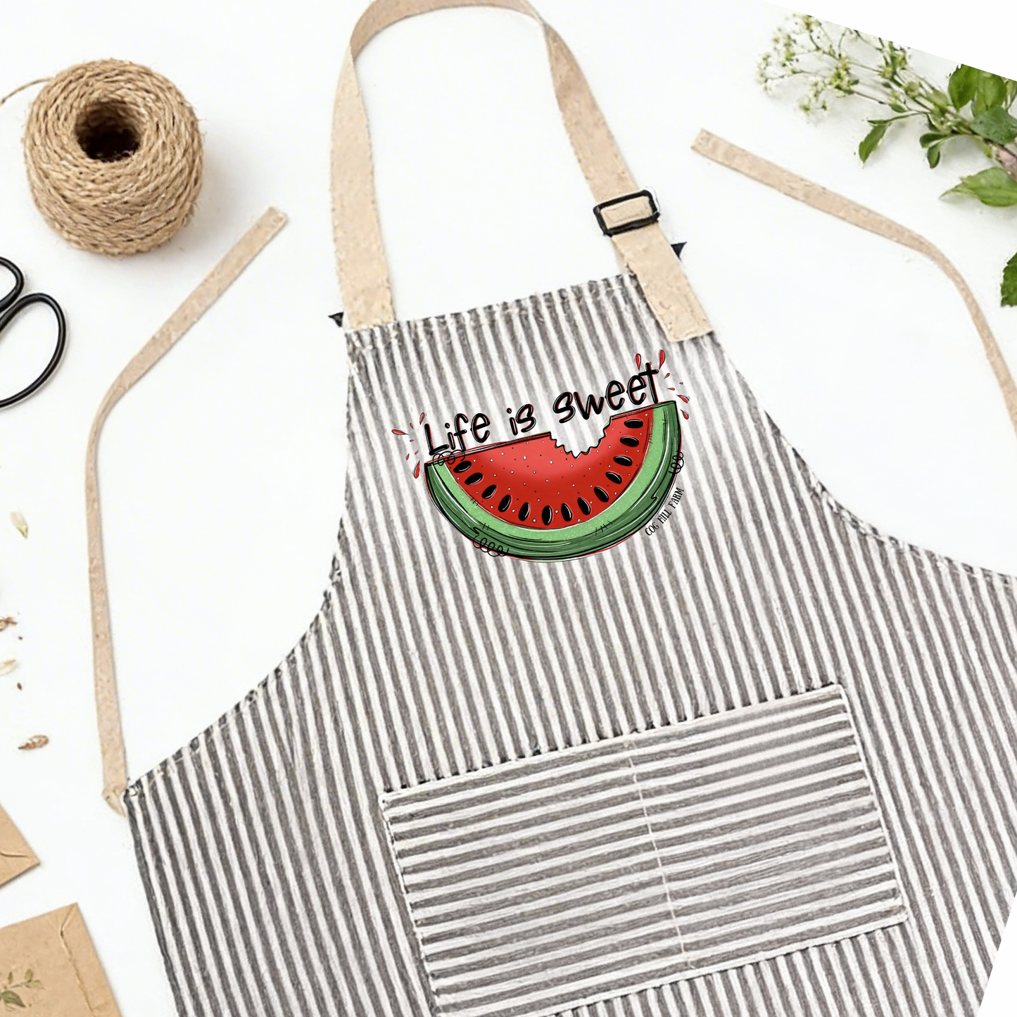 Life is Sweet Watermelon Garden Apron