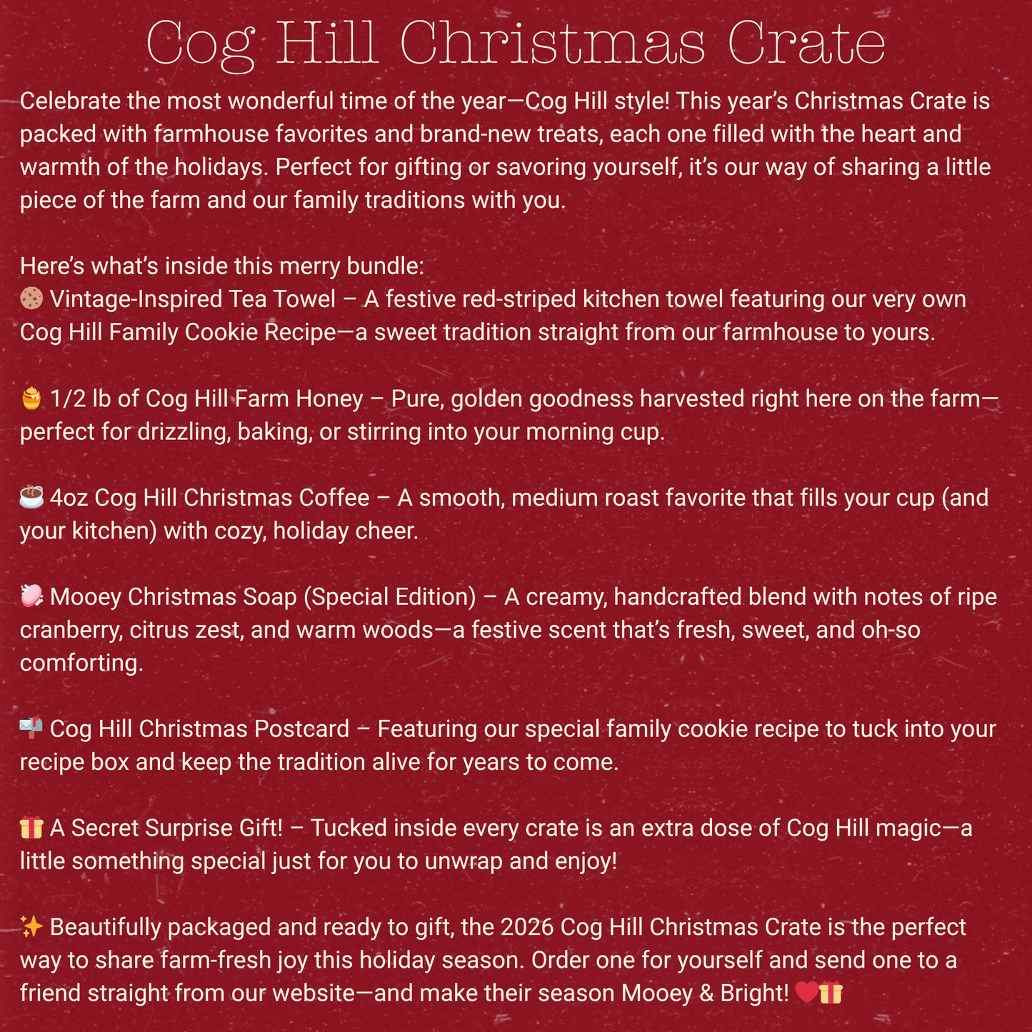 Pre- Order: Cog Hill Christmas Crate 2025