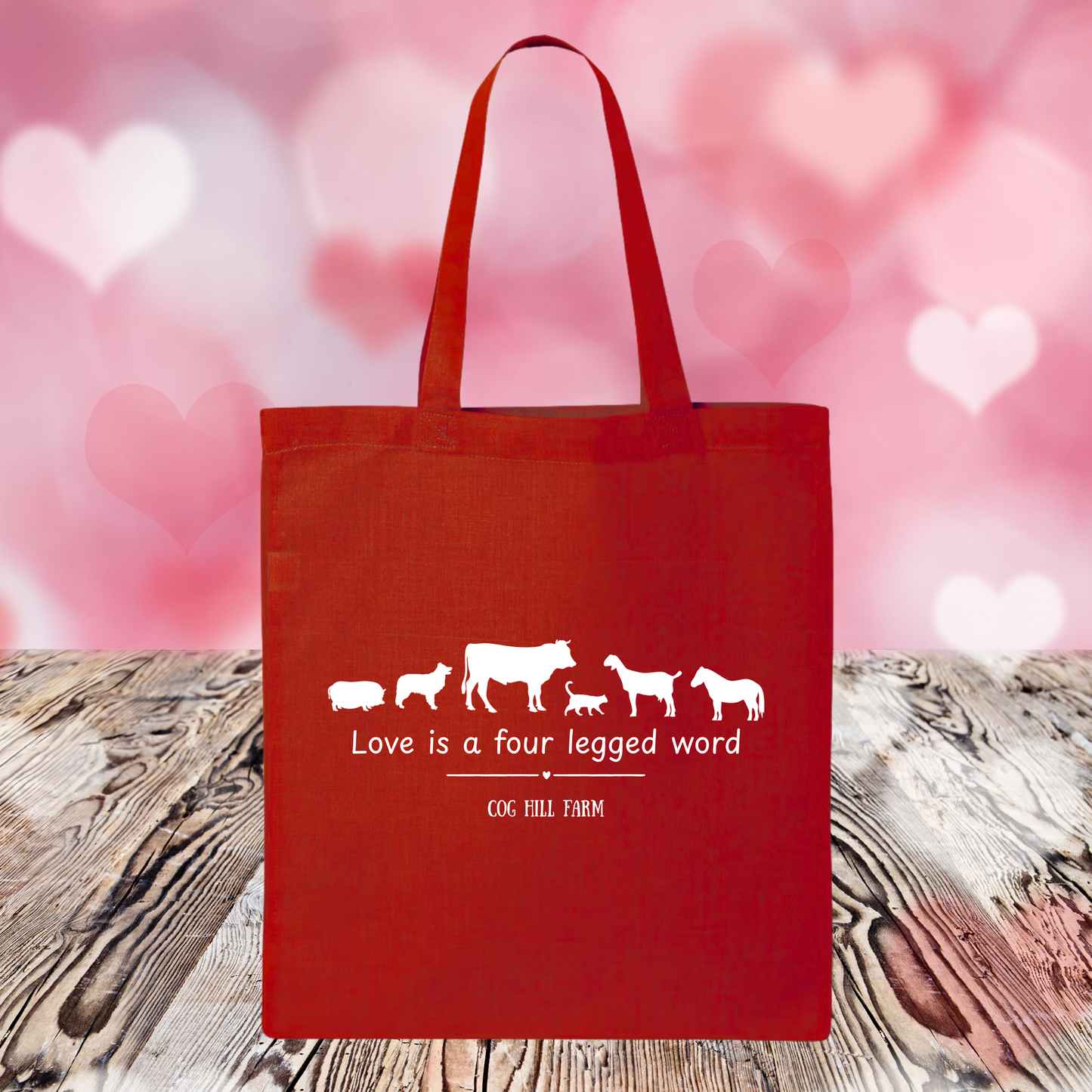 Love is a Four Legged Word Cotton Tote Bag