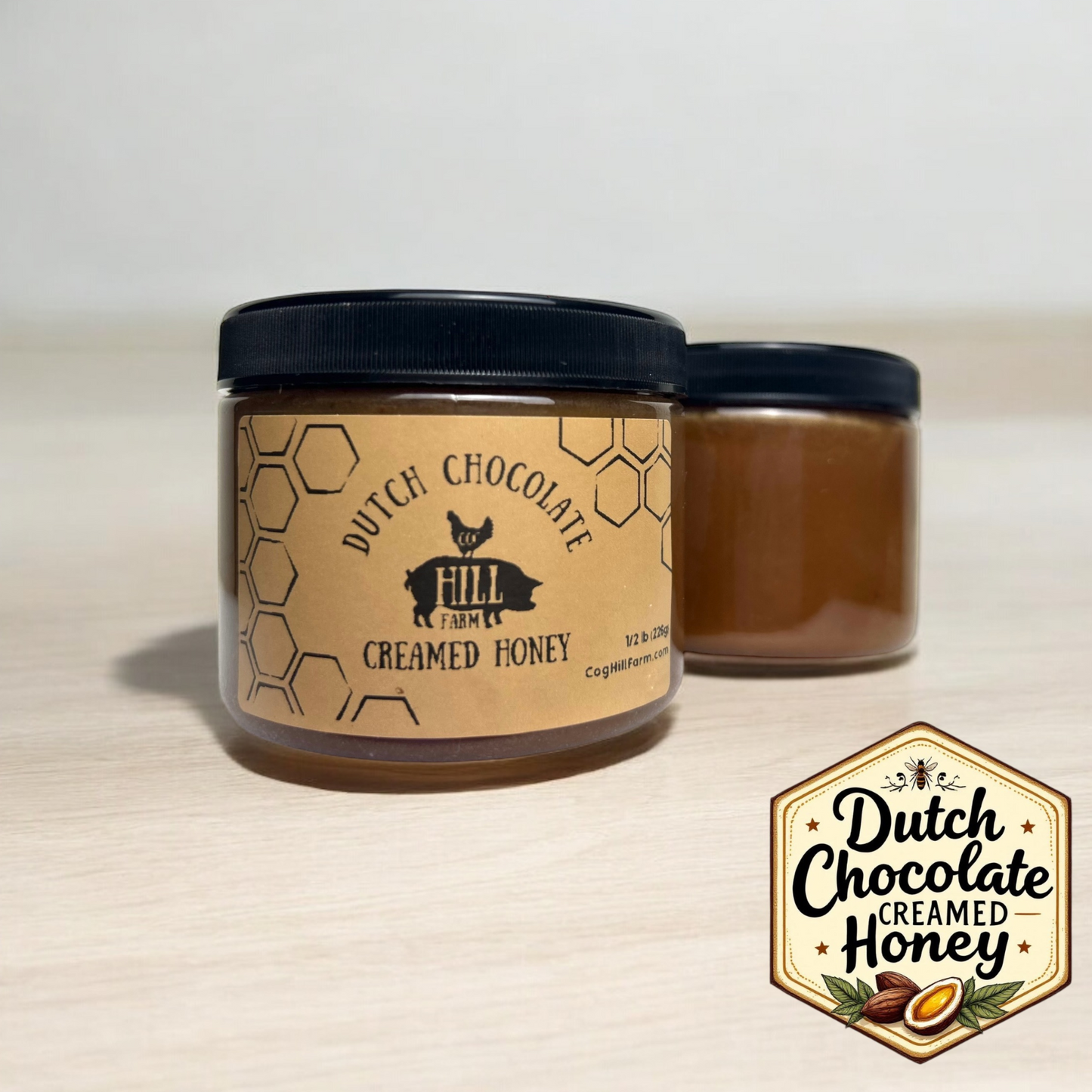 Dutch Chocolate Creamed Honey (Half Pound)