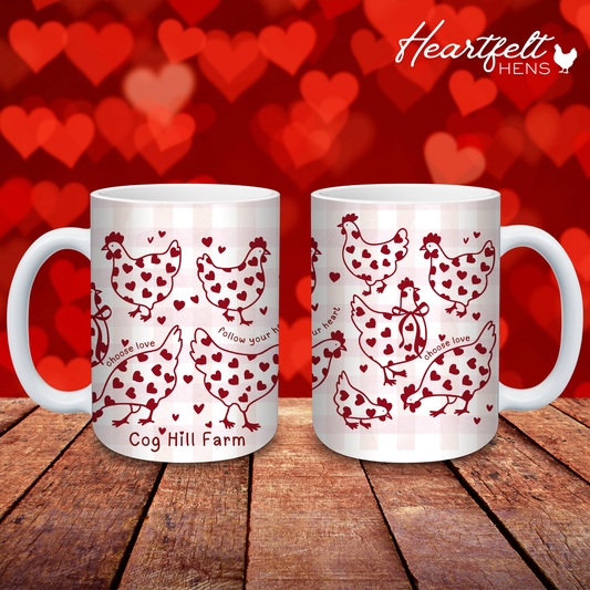 Heartfelt Hens- 15oz Porcelain Mug