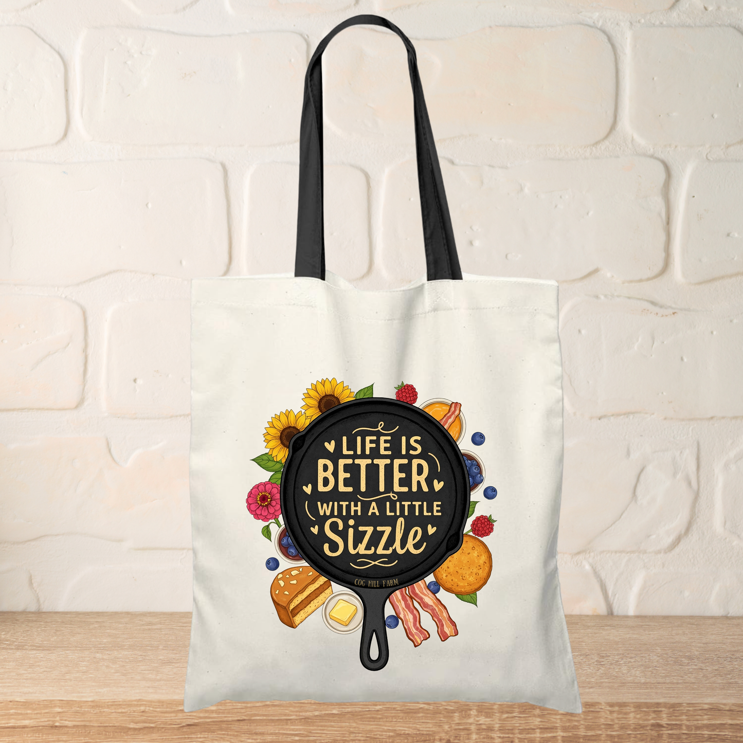 Life is Better - Cast Iron- Cotton Tote Bag