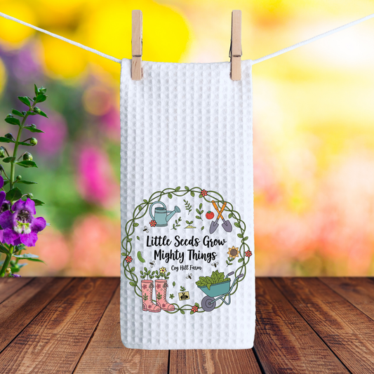 Little Seeds Grow Mighty Things | Waffle Towel