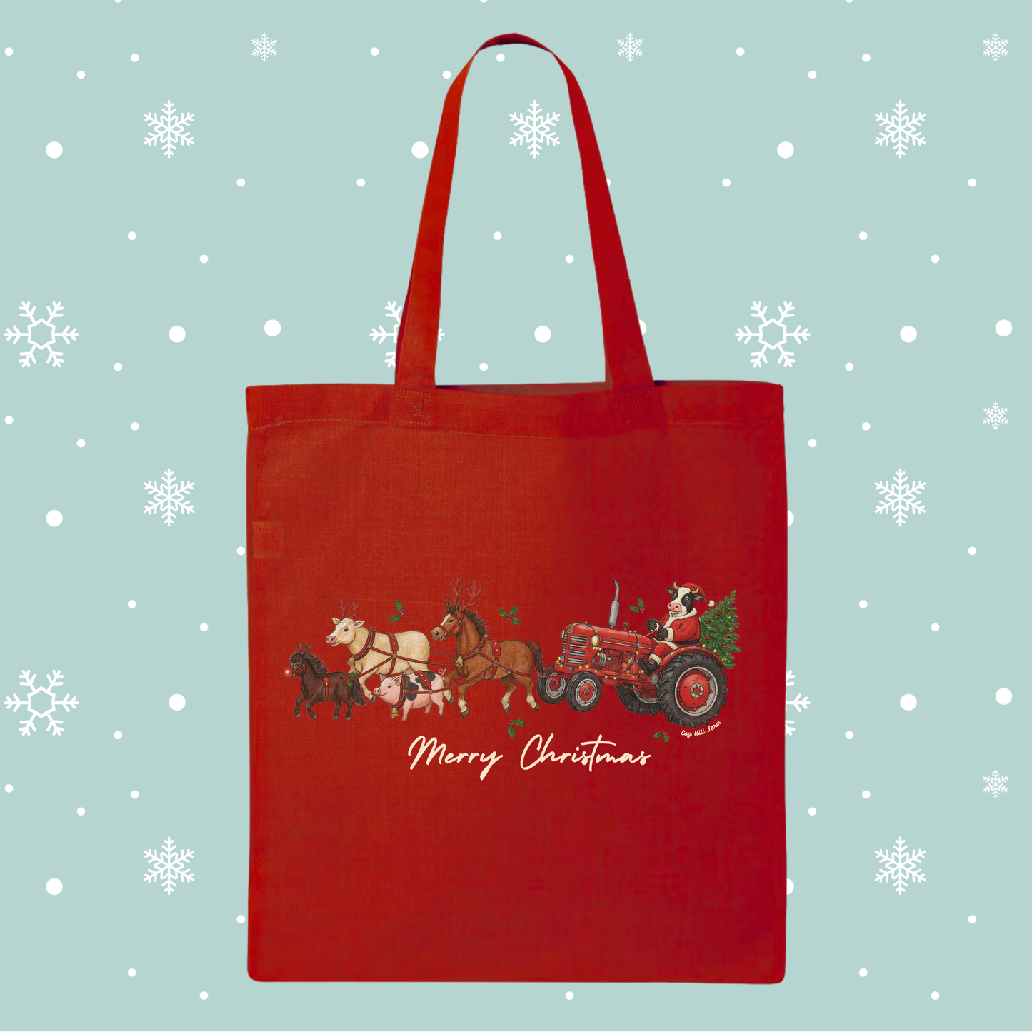 Mooey Christmas Express Cotton Tote Bag