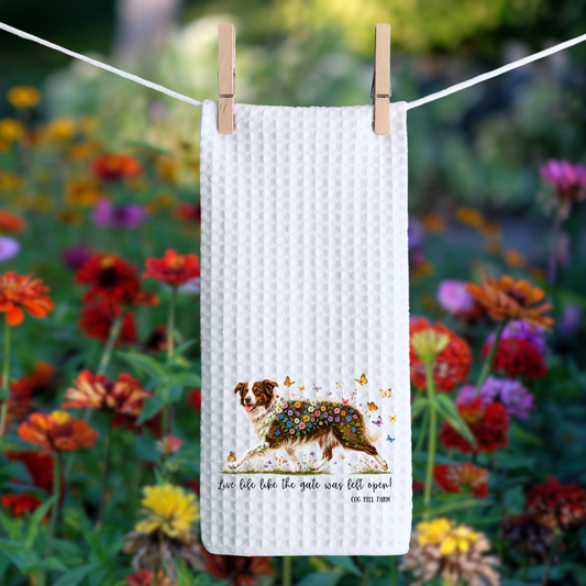 Live Life - Holly | Waffle Hand Towel