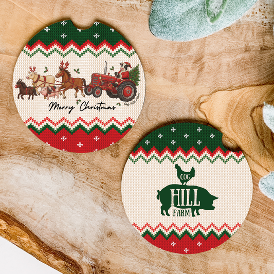 Mooey Christmas Express Car Coasters (Set of 2)