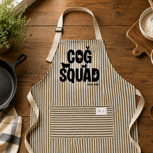 Cog Squad | Linen Striped Apron