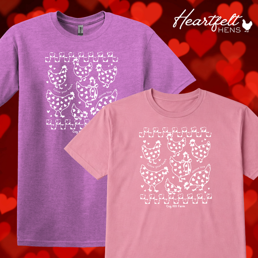 Heartfelt Hens T-Shirt (Choose Your Color)