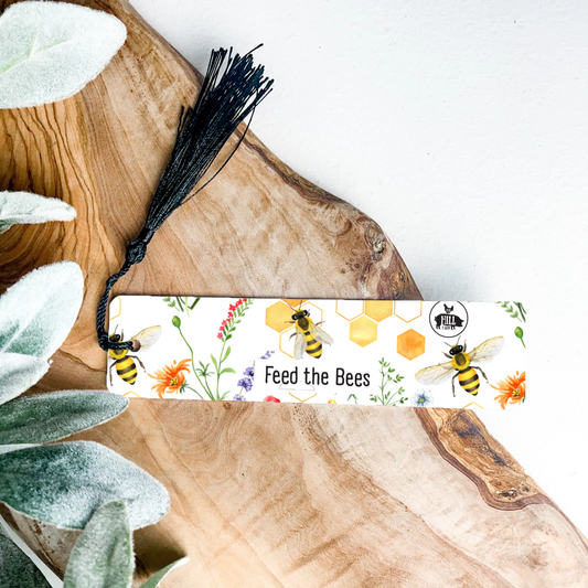 Feed The Bees Metal Bookmark