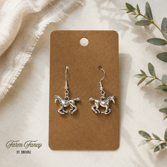 Silver Horse Earrings | Farm Fancy by Brooke