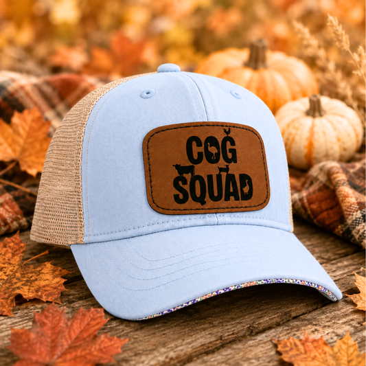 Floral Cog Squad Patch Ponytail Hat
