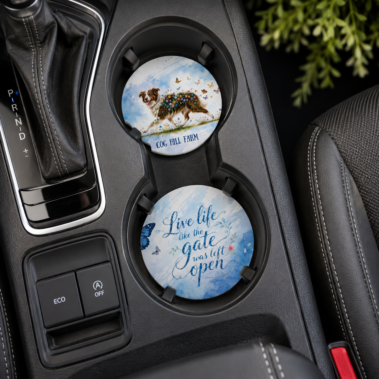 Live Life - Holly - Car Coaster Set