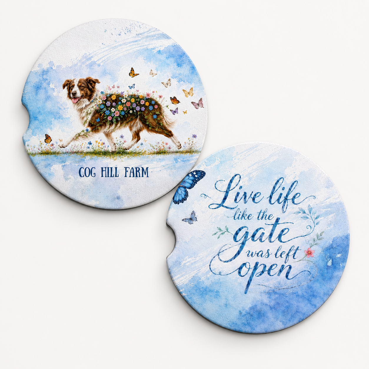 Live Life - Holly - Car Coaster Set