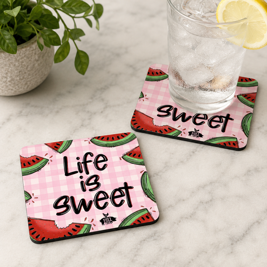 Life is Sweet Coasters (Set of 2)