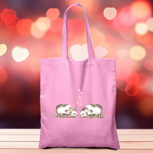 Hogs & Kisses Pink Tote