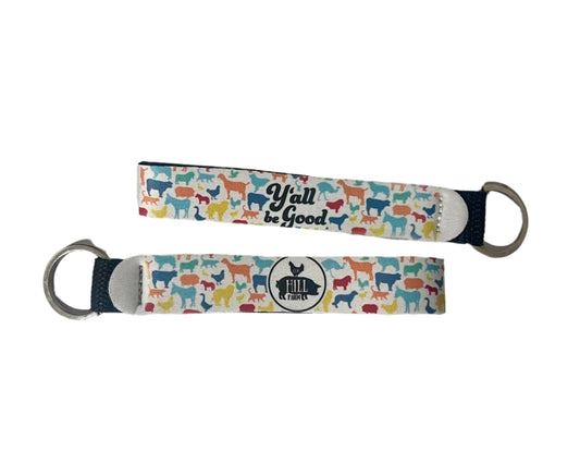 Y'all Be Good Keychain Wristlet Strap