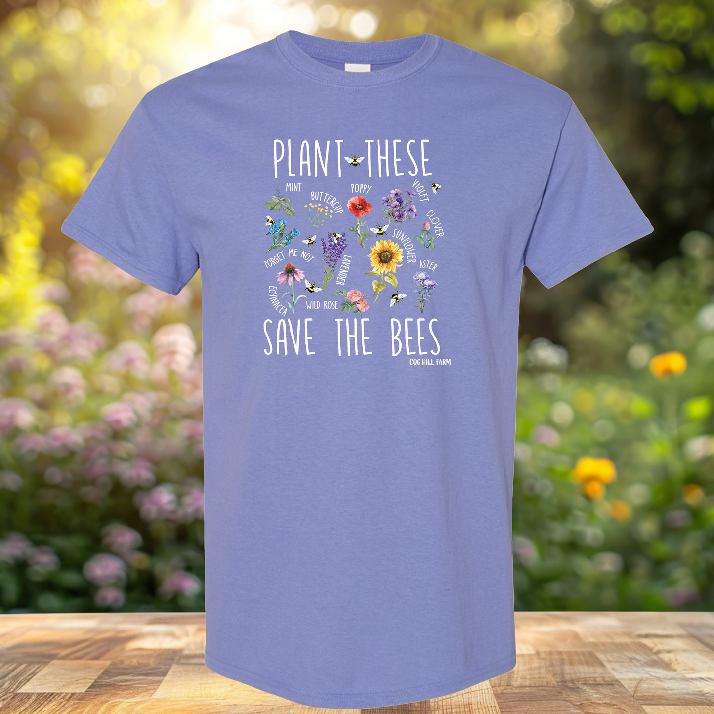 Plant These, Save The Bees T-Shirt (Choose Your Color)