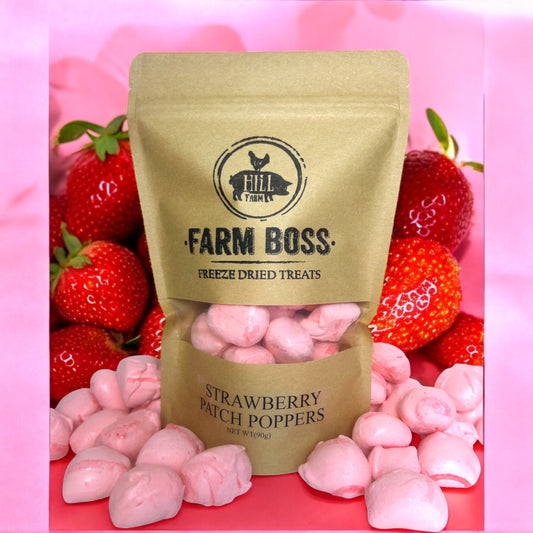 Strawberry Patch Poppers | Freeze Dried Taffy