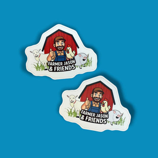 Farmer Jason Logo Sticker | 2.25 inch