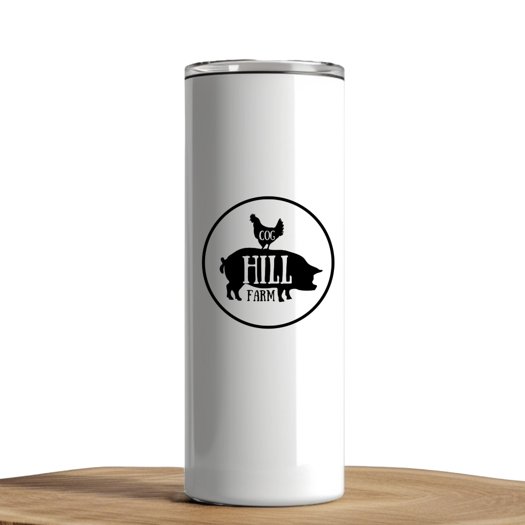 Cog Hill Logo - 20 oz. Skinny Insulated Metal Tumbler with Lid and Straw