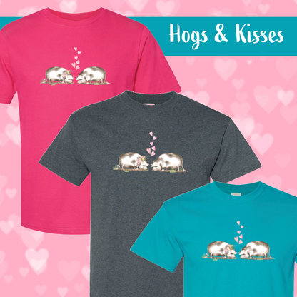 Hogs & Kisses T-Shirt (Choose Your Color)