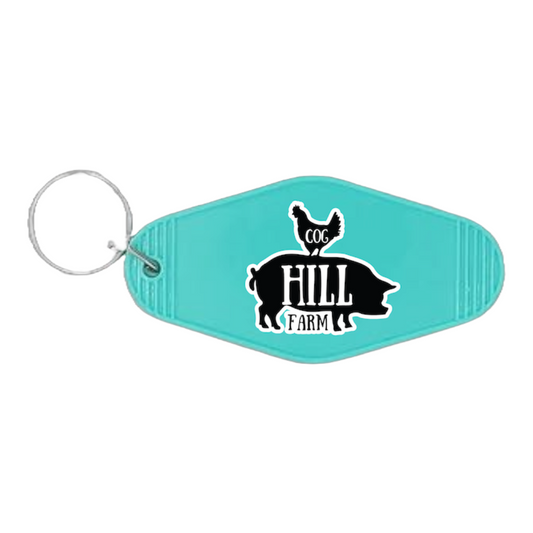 Cog Hill Farm Turquoise Vintage Keychain