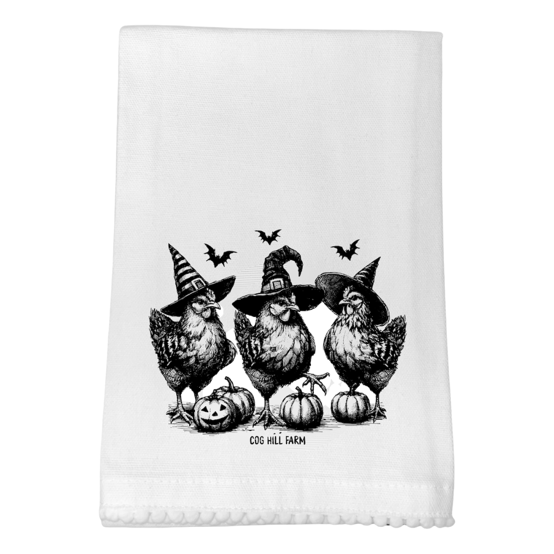 Cluck or Treat! Tea Towel