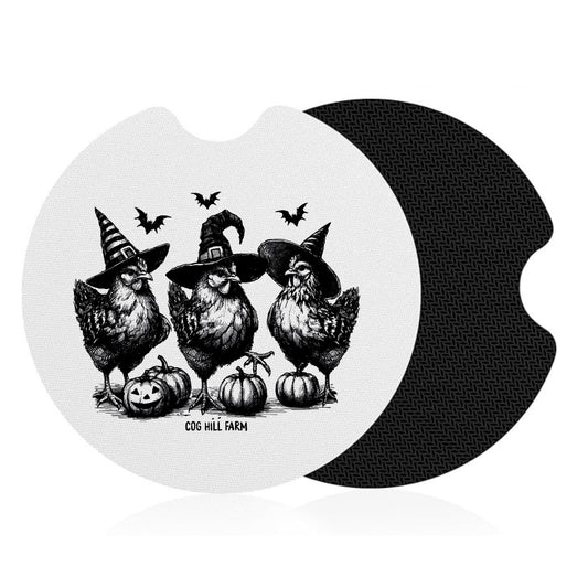 Cluck or Treat! Car Coasters (Set of 2)