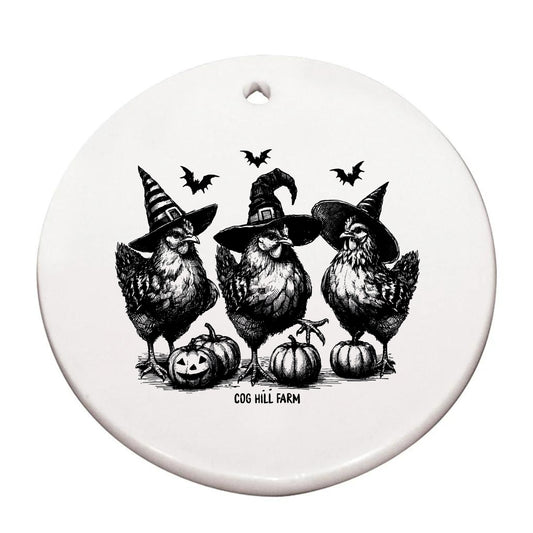 Cluck or Treat! Ceramic Ornament