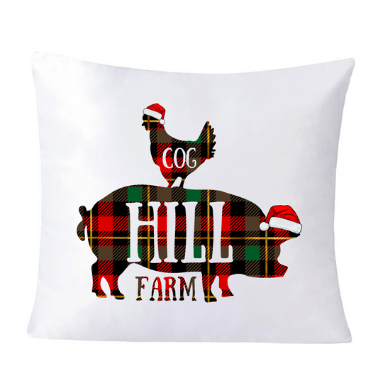 Farmyard Flannel Decorative Pillow Case