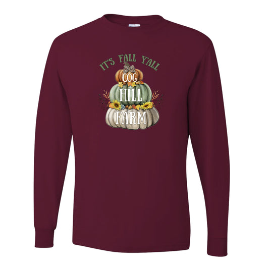 It's Fall Y'all Long sleeve T-Shirt (Cardinal)