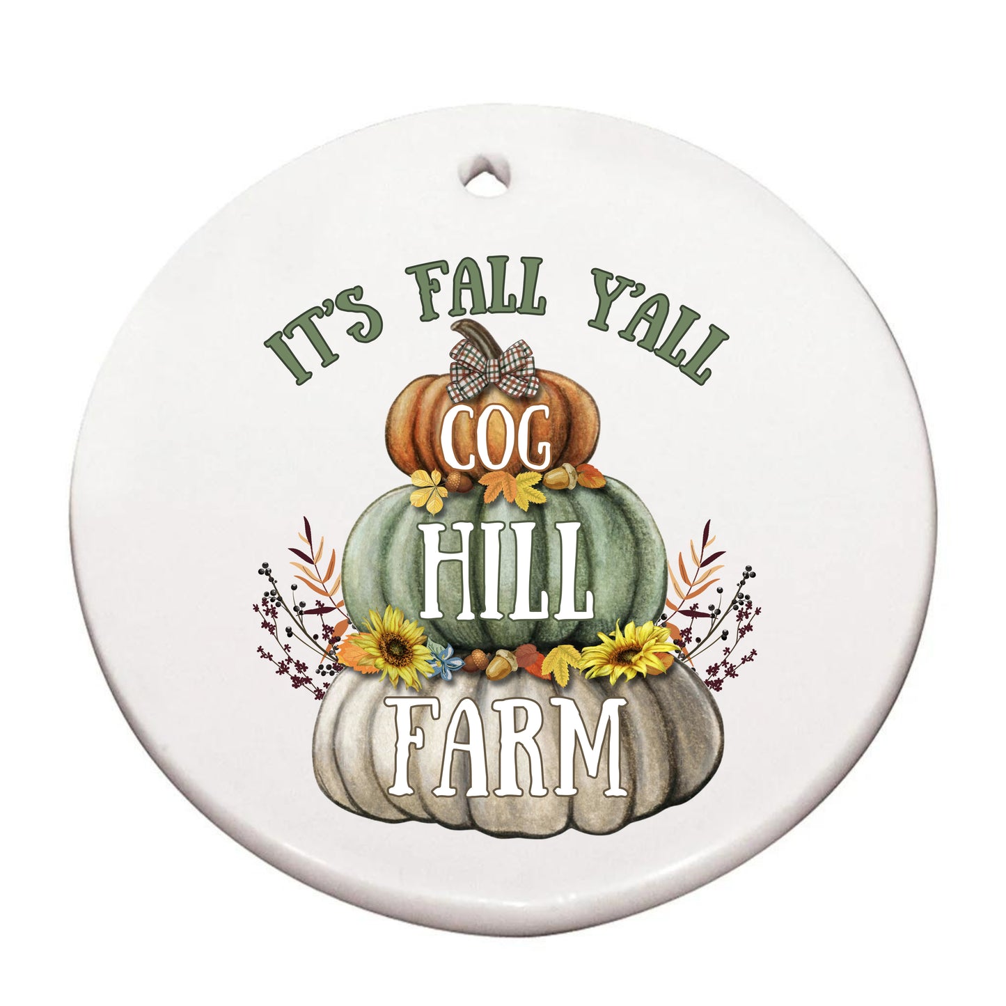 It's Fall Y'all Ceramic Ornament