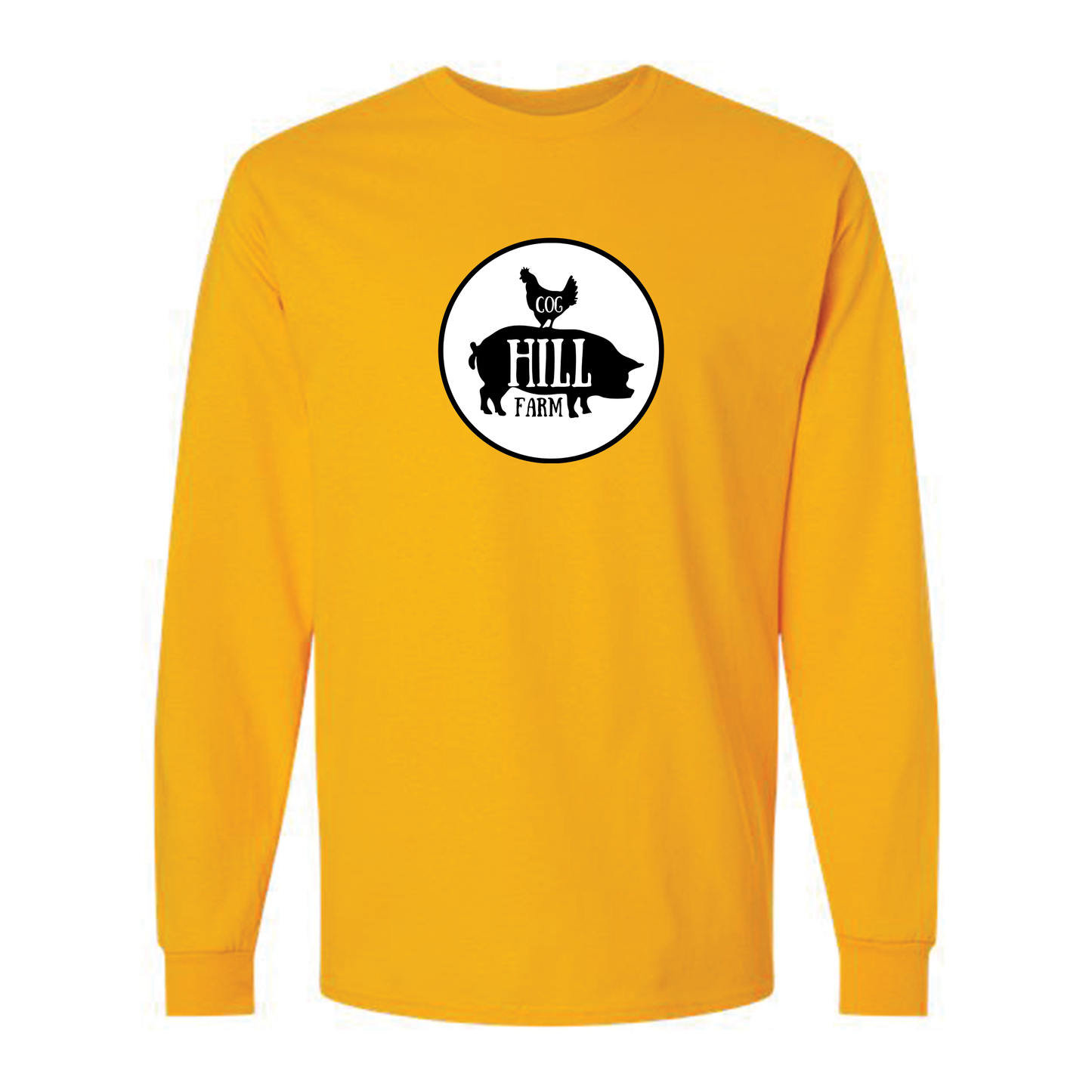 Cog Hill Farm Logo Long sleeve T-Shirt (Gold or Military Green)