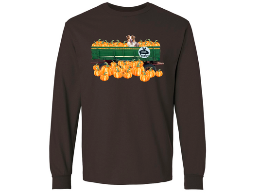 Holly's Pumpkin Patch Long sleeve T-Shirt (Chocolate)