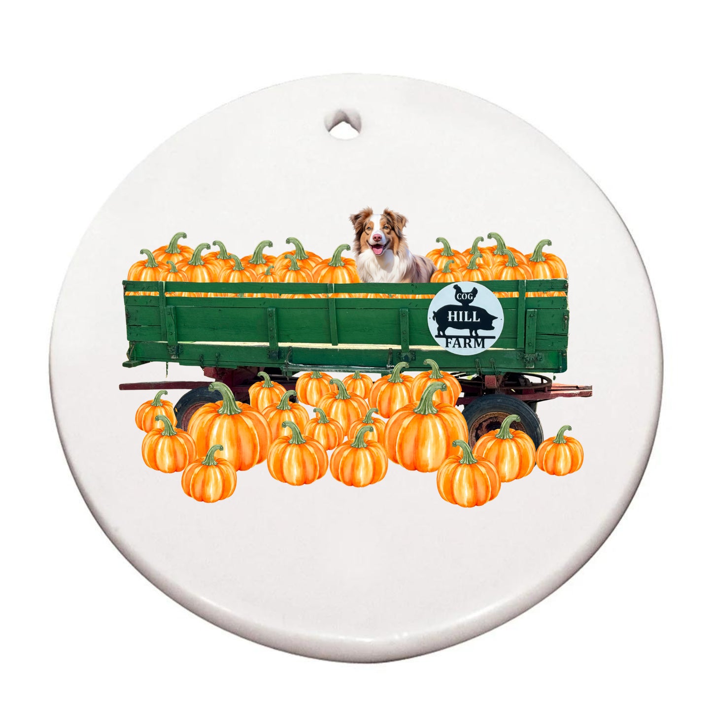 Holly's Pumpkin Patch Ceramic Ornament