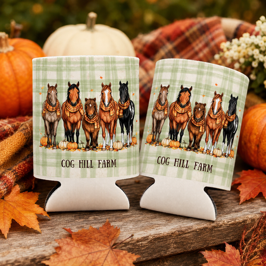 Pumpkin Patch Ponies- Beverage Koozie
