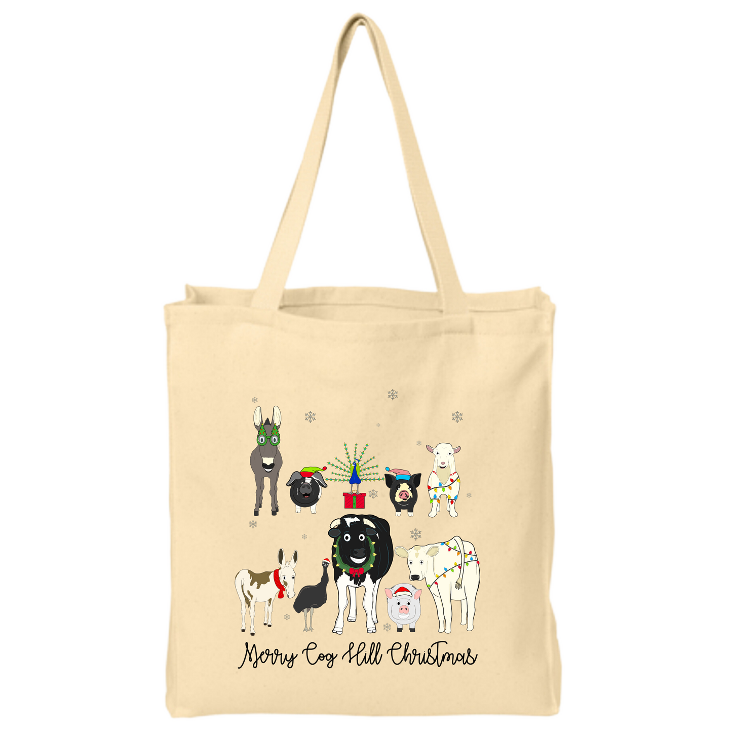 Cog Hill Christmas Cotton Tote