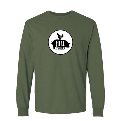 Cog Hill Farm Logo Long sleeve T-Shirt (Gold or Military Green)