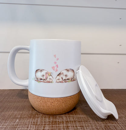 Hogs & Kisses Coffee Set - One Ceramic Mug